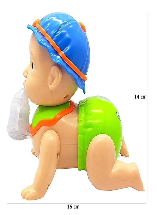 Aganta Musical Baby Crawling Toy for Kids with 3D Lights & Music Babies Toddler Toy for Kids Running and Weeping Baby Crawling Toy Attractive Naughty Toy (Multicolor) - Image 3